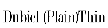 Dubiel (Plain)Thin Font Image