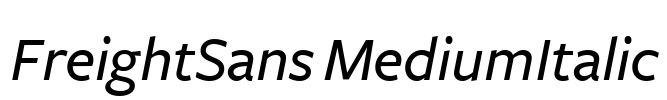 FreightSans MediumItalic