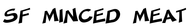 SF Minced Meat Font Image