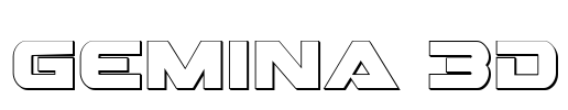 Gemina 3D Font Image