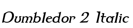 Dumbledor 2 Italic Font Image