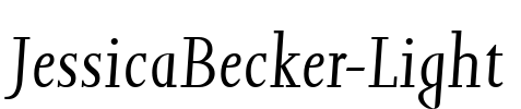 JessicaBecker-Light Font Image