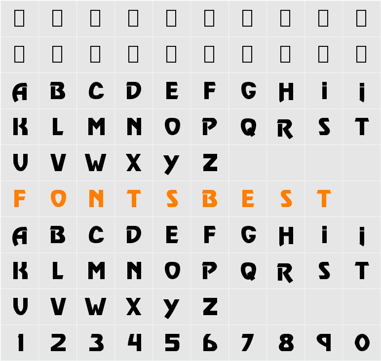 Vulgar Display Character Map