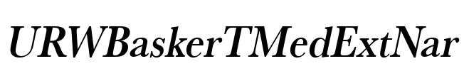 URWBaskerTMedExtNar Font Image
