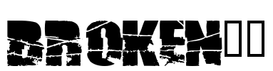 Broken74 Font Image