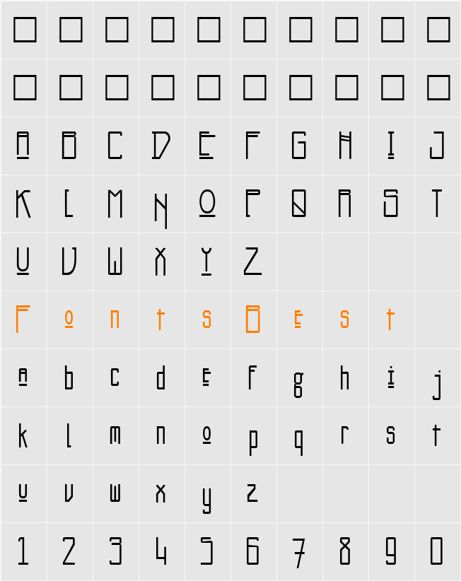 Kashner Character Map