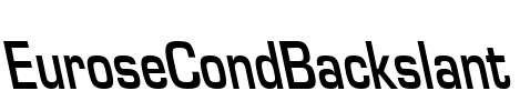 EuroseCondBackslant Font Image