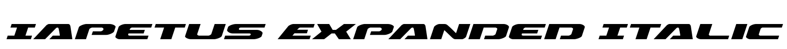 Iapetus Expanded Italic Font Image