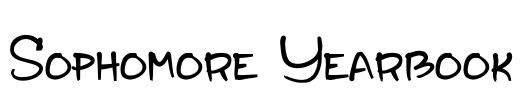 Sophomore Yearbook Font Image