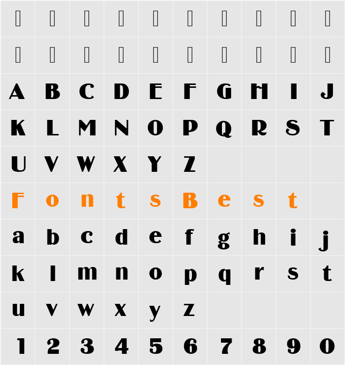 538-CAI978 Character Map