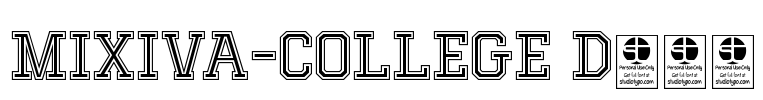 MIXIVA-COLLEGE Demo Font Image