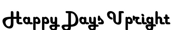 Happy Days Upright Font Image