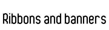 Ribbons and banners Font Image
