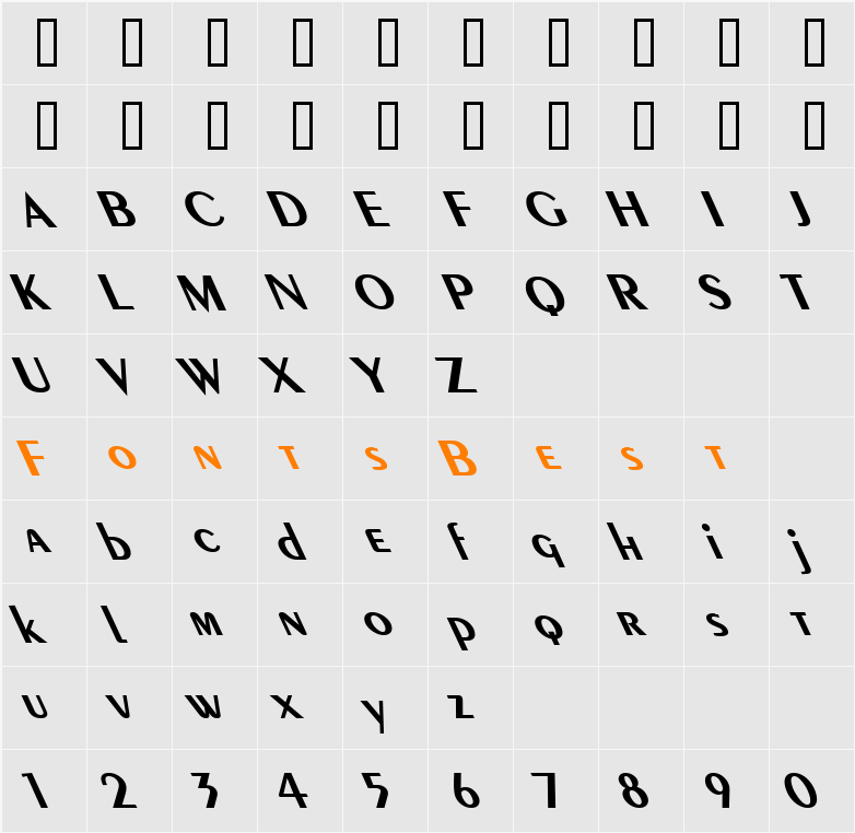 Pare Reverse Character Map