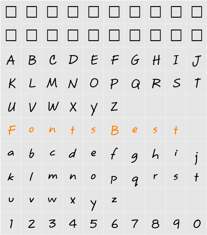 Marita Medium - HMK Character Map