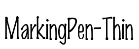 MarkingPen-Thin Font Image