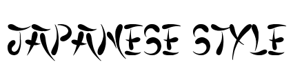 Japanese Style Font Image