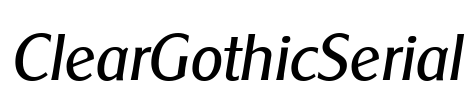 ClearGothicSerial Font Image