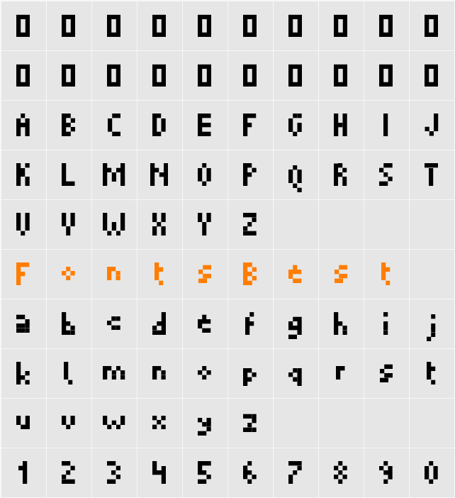 Picopixel Character Map