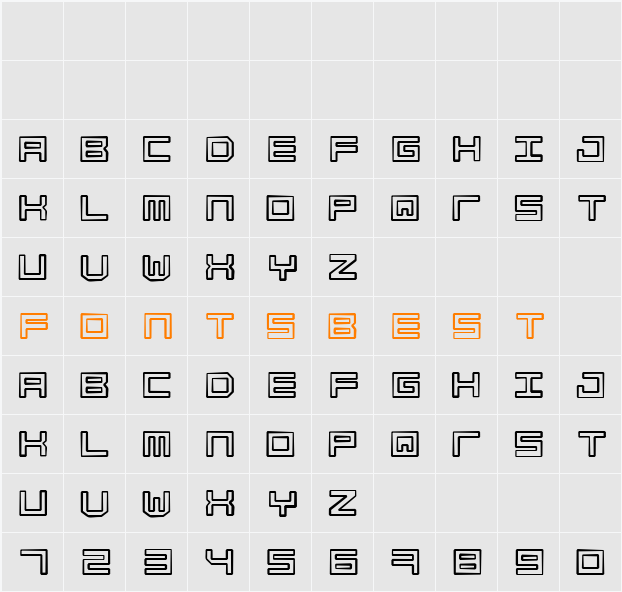 Simply Mono Dirty Character Map