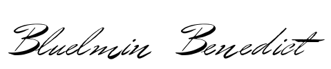 Bluelmin Benedict Font Image