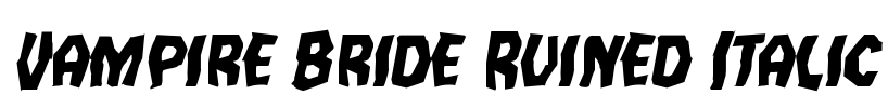 Vampire Bride Ruined Italic