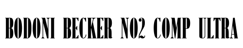 Bodoni Becker No2 Comp Ultra