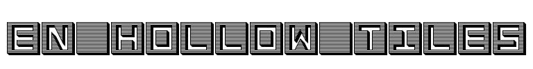 en hollow tiles Font Image