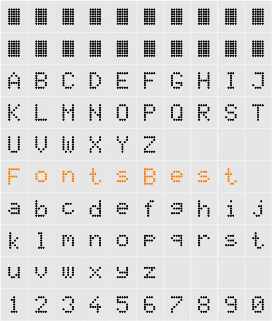 PIDvl Character Map