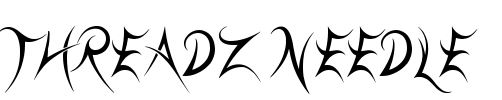Threadz Needle Font Image