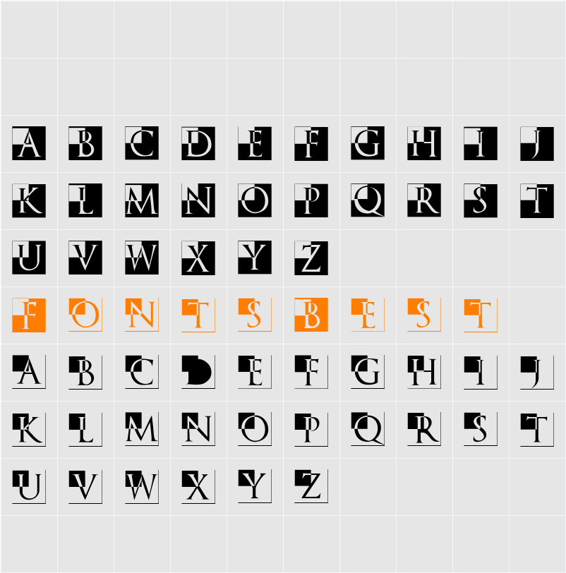 TrajanusBricksXtra Character Map