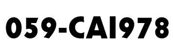 059-CAI978 Font Image