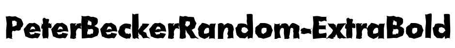 PeterBeckerRandom-ExtraBold Font Image