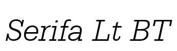 Serifa Lt BT Font Image