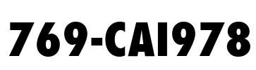 769-CAI978 Font Image
