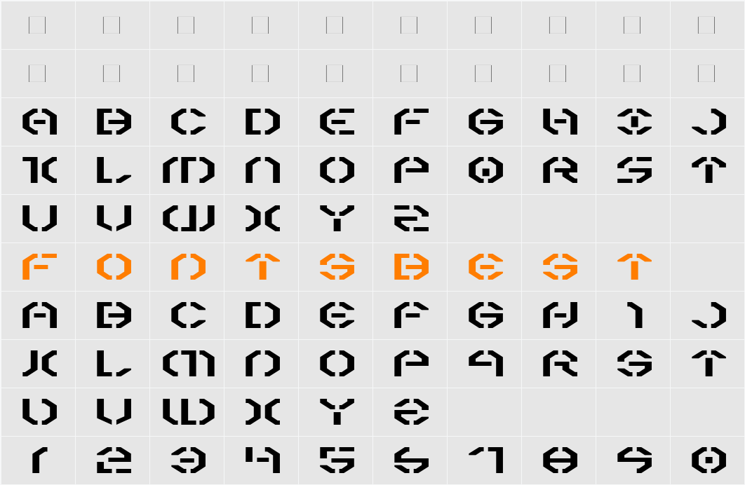 Year 3000 Expanded Character Map