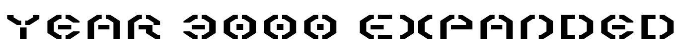 Year 3000 Expanded Font Image