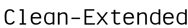 Clean-Extended Font Image