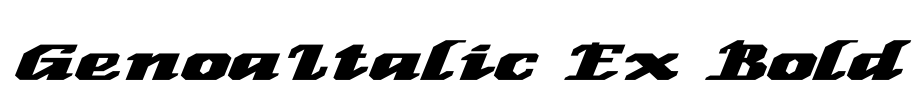 GenoaItalic Ex Bold