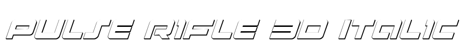 Pulse Rifle 3D Italic Font Image