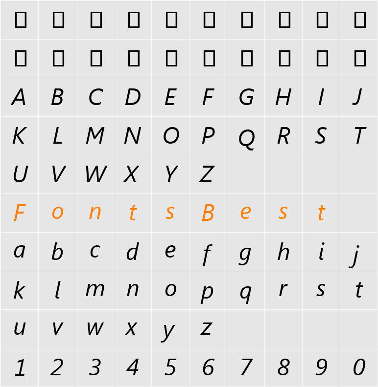 Segoe UI Character Map