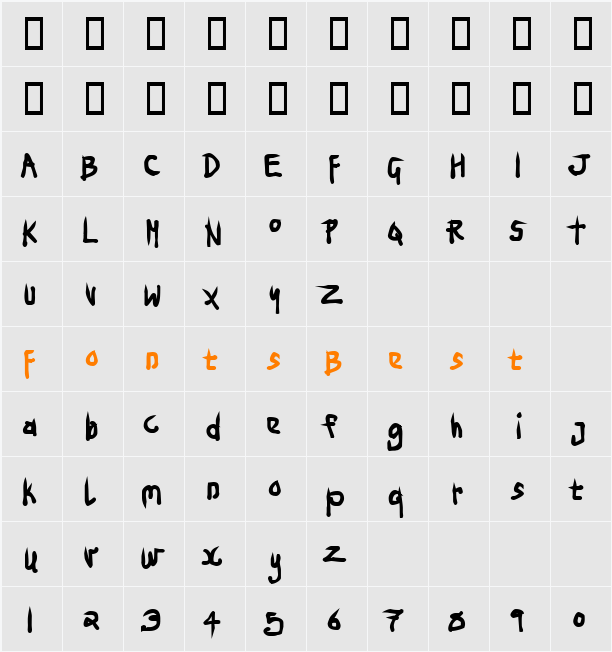 Ninja Penguin Character Map
