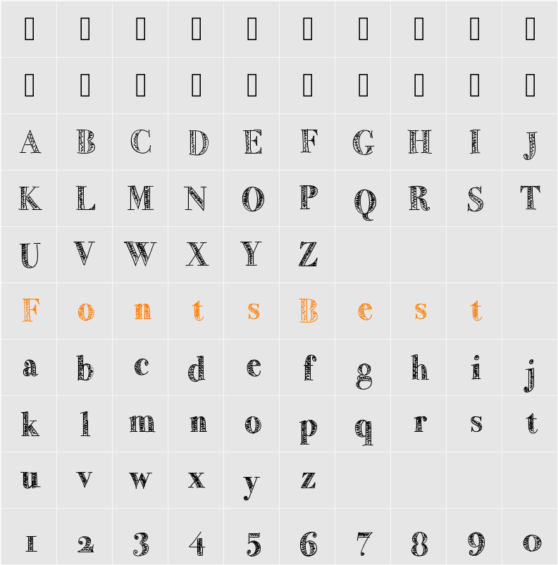 LittleBird Character Map