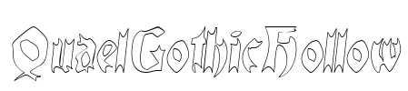 QuaelGothicHollow Font Image