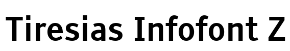 Tiresias Infofont Z Font Image