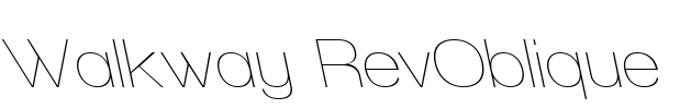 Walkway RevOblique Font Image
