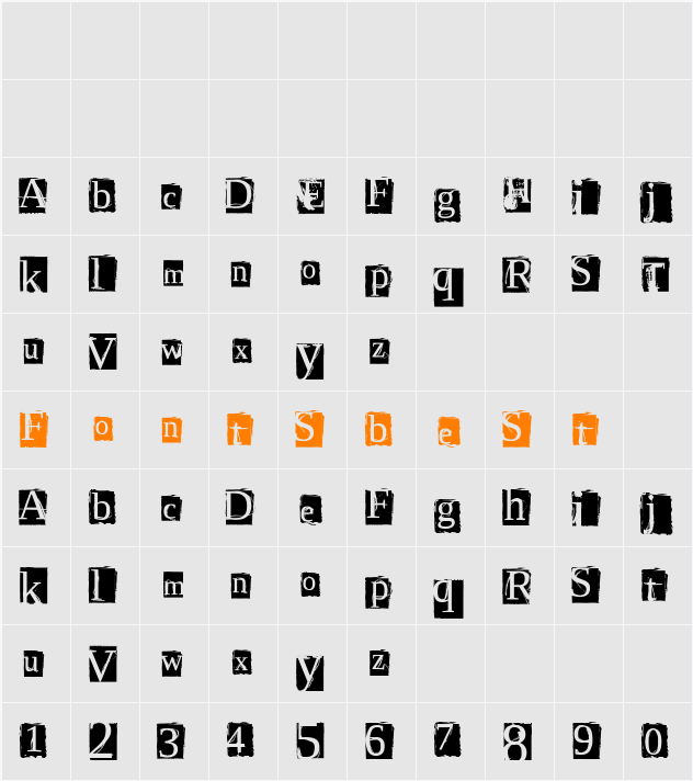 ScriptSERIF Character Map