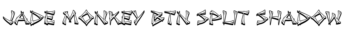Jade Monkey BTN Split Shadow Font Image