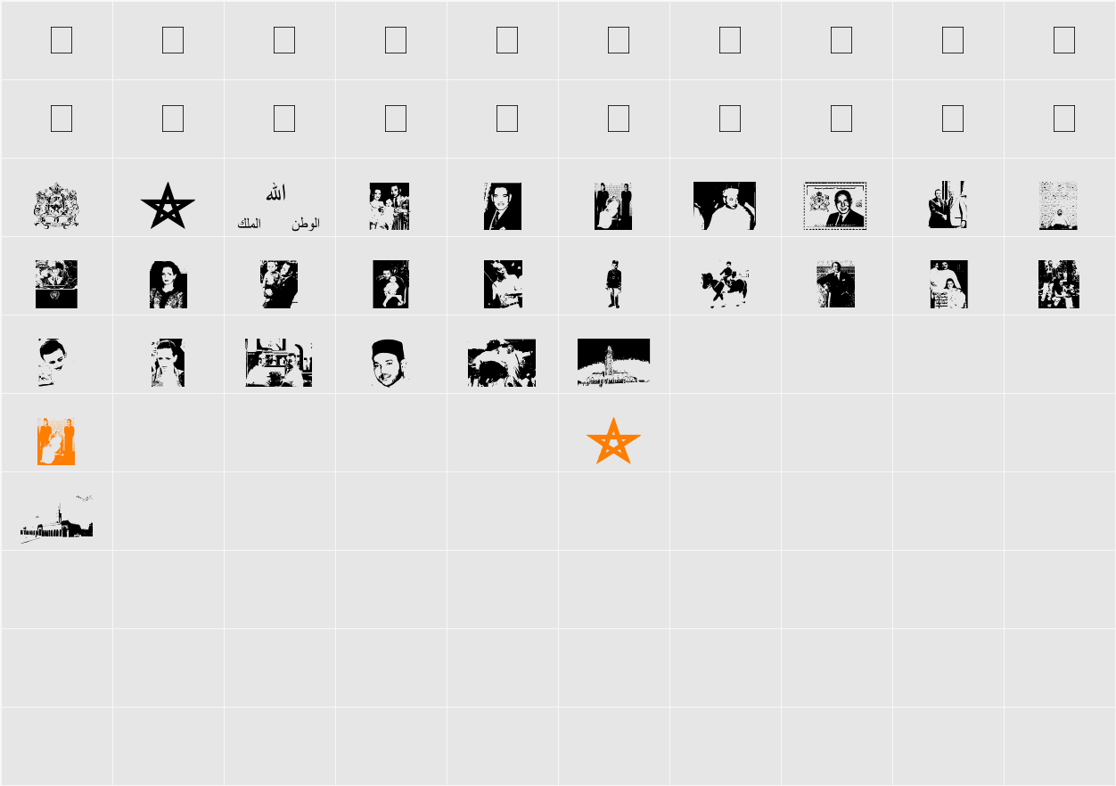 Maroc Character Map