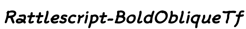 Rattlescript-BoldObliqueTf Font Image